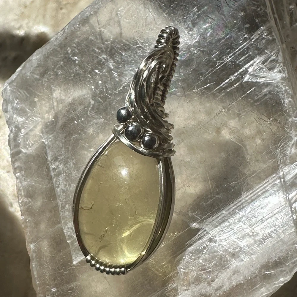 Sterling Silver Citrine Necklace Pendant